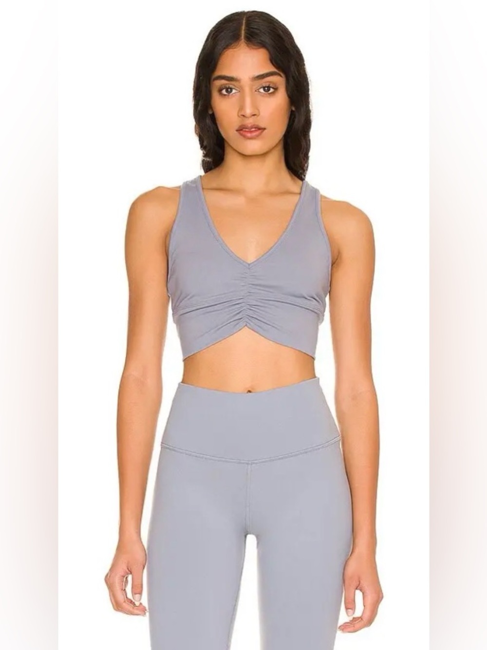 ALO Yoga Light Wild Thing Racerback Sports Bra in Slate Size Medium